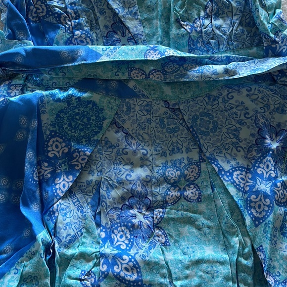 BRANS NEW W TAGS Boston Proper Beautiful Island Patchwork Slit Jumpsuit, sz 0 - Picture 7 of 7